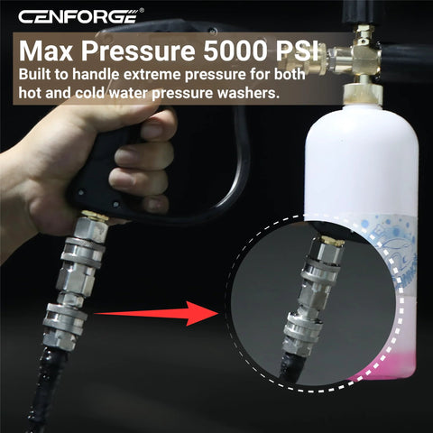 Cenforge 3/8 in stainless steel pressure washer quick-connect fittings, 8-piece set with male and female threads