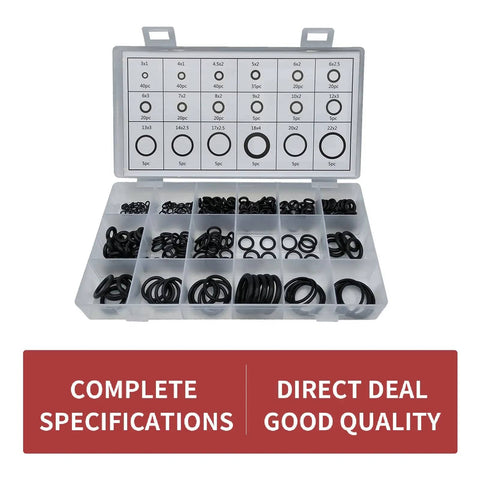 300 Pcs Car O Ring Kit With 18 Size Assortment, Dustproof Oil Proof Rubber Seals, Easy View Box With Separate Compartments