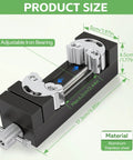 Mini Fractal Vise Clamp Aluminum Table Clamp 0 To 2.44 Inch Adjustable With Flat Jaw And Self Adjusting Fractal Jaw For Irregular Shapes Perfect For Diyers And Makers On Small Projects. Size diagram, aluminum and stainless steel