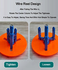 Heavy Duty Wire Spool Rack With Wheels For Electrical Wires And Conduit Dispenser highlighting adjustability feature