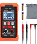 Must Have All In One Digital Multimeter Volt Meter TRMS 4000 Counts shown with test leads, AAA batteries, and storage pouch.