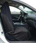 Waterproof Front Seat Cover Protector For Cars And SUVs Sweat Guard Three Layer Towel Material With Non Slip Backing Black 1Pcs