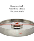 Six Inch CBN Grinding Wheel For High Speed Steel Tools One Inch Wide Half Inch Arbor Diamond Grit 180 Electroplated Bond Built To Last Wear Resistant