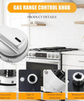 Replacement Knobs For LG Gas Range Models LRG3060ST LDG3016ST LRG3193ST Easy DIY Install With D Type Iron Ring