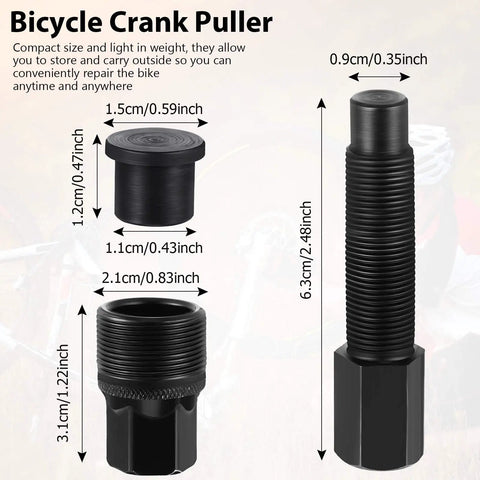 Bike Crank Puller Tool For Quick Crank Removal Pro Grade Crank Arm Extractor dimensions and components