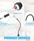 Product details of 4 Pack Helping Hands Soldering Clamps with magnetic gooseneck metal arms and alligator clips.