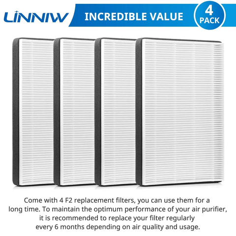 Must Have 4 Pack F2 A2 Replacement Filter For 3M Filtrete Room Air Purifier Models FAP C02WA G2 FAP C03BA G2 lineup