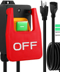 Heavy Duty Paddle Switch For Table Saw 110V To 120V Single Phase On Off Emergency Stop Paddle with extension cord and screws