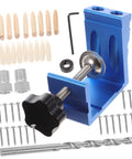 Pocket Hole Jig Kit For Woodworking With Easy Assembly, Dowel Kit And Drill Bit Guide, Durable Angle Hole Tool shown with components
