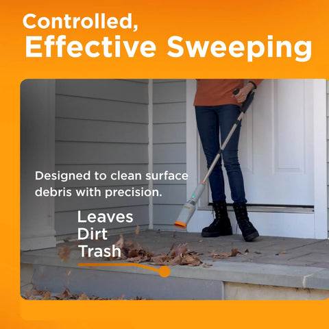 Rocket Cordless Air Broom For Indoor And Outdoor Cleaning Lightweight Rechargeable Power Blower With Adjustable Pole