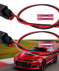 Two Pack 2 Pin Side Marker Light Connector Pigtail For 2015 2020 Chevrolet Camaro Harness Wiring Plug 34062-0028 with car background