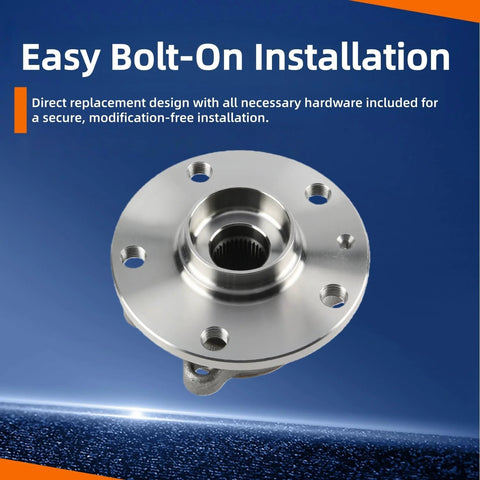 Front Wheel Bearing Hub Assembly Five Lug With ABS Compatible With Audi TT Quattro 2008 2015 A3 2009 2013 Q3 2015 2018 Tiguan