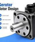 Heavy Duty Workhorse Orbital Gerotor Hydraulic Motor With Low Speed High Torque And Bidirectional Forward Reverse Operation close-up of rotor design.