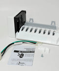 Replacement Ice Maker For Refrigerator Direct Fit Amana Jenn Air Kenmore Magic Chef Maytag Roper Not OEM Part with instruction manual