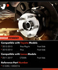 Two Front Wheel Bearing And Hub Assemblies For Toyota Prius 2010 2015 Prius Plug In 2013 2015 And Lexus CT200h 2011 2017 Four Bolt Mount Only Fits 4 Lug Models Ready To Roll shown installed