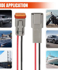 Deutsch 2 Pin Waterproof Automotive Electrical Connectors 17AWG 2 Way Male And Female Plug And Play Wiring Harness for multiple vehicles