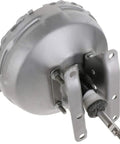Remanufactured Power Brake Booster With Heavy Duty Sealing Rings And Complete Vacuum Testing, showing rear view and mounting hardware.