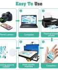 Easy to use instructions for 100 Piece Sublimation Blank Cup Coaster Set Bulk Neoprene Mats For Sublimation Transfer Heat Press Printing DIY Crafts