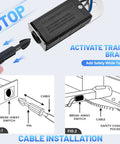 Diagram showing Trailer Breakaway Switch With 5 Ft Coiled Cable And Heavy Duty Carabiner RV Camper Emergency Electric Brake Activation