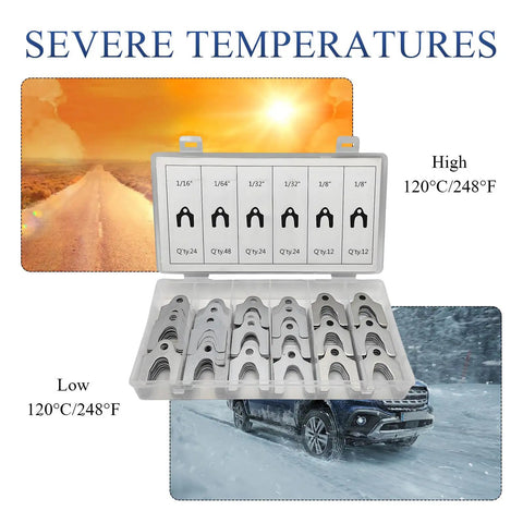 144 Piece Car Alignment Shim Kit for Body Panels and Camber Adjustment Zinc Plated Shims in 1/64, 1/32, 1/16, 1/8 Inch Sizes