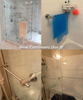 24 Inch Suction Cup Towel Bar No Drill Install For Smooth Surfaces Only Brushed Nickel Finish in customer bathrooms