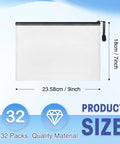 32 Pack Mesh Zipper Bags Set For Grab And Go Travel And Home Organization Waterproof Reusable Pouches In Black 9 By 7 Inch
