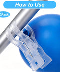 Close-up of 30 Pack Balloon Arch Clamps For Backdrops, Large Clear Clips For Arch Stands, 3.5 Inch Plastic Balloon Clips in use