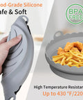 Round Silicone Air Fryer Liners For AF101 Compatible Fryers Reusable Dishwasher Safe Liners To Prevent Burnt Food And Sticky Residue