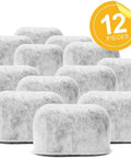 12 Pack Replacement Charcoal Water Filters For Single Serve Coffee Makers Compatible With 2.0 And 1.0 Models