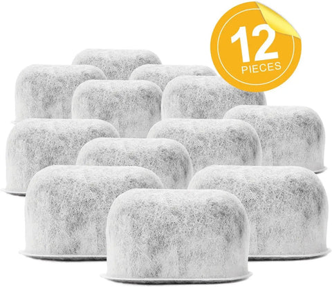 12 Pack Replacement Charcoal Water Filters For Single Serve Coffee Makers Compatible With 2.0 And 1.0 Models