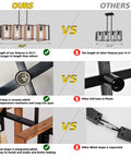Comparison of Rustic Black Metal And Wood Pendant Lights For Kitchen Island Four Light Farmhouse Dining Fixture details vs others