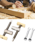 2 Pack Bench Dog Clamps For 20mm Or 7.9 Inch Holes, Stainless Steel Body With Brass Block Construction on woodworking table