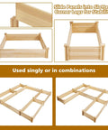 U Shaped Raised Garden Bed With Five Planter Boxes Made From Solid Fir Wood for Vegetables and Flowers Easy Assembly