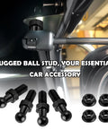 Beefy 4 Pack 10mm Ball Studs And Nuts Kit For Gas Struts 5/16-18 Thread 0.6 Inch Long Shank installed on vehicle lift support