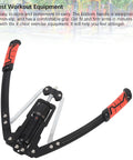 Chest Workout Equipment featuring a compact design with ergonomic red grips and durable metal frame for effective workouts.