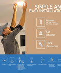 Man installing 5 To 6 Inch LED Retrofit Downlight With Spring Hook For Recessed Can Lights 12W 75W Equivalent Warm White 3000K