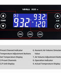 Display panel of Powerful 1000W Touch Screen Rework Station With Rapid Heating 212F To 932F Range 500C Maximum 3 Memory Presets