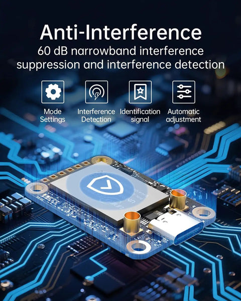 Beefy Centimeter Level RTK GNSS Module With All Constellations GPS BDS GLONASS Galileo QZSS, featuring anti-interference design.