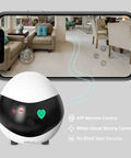 Movable Indoor WiFi Pet Cam With 1080P Video Night Vision And 2 Way Talk Self Charging Wireless Cam for home security