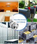 Keyed Alike Cam Locks For Cabinets And Drawers, Five Eighth Inch Cylinder Fits Panels Up To 0.4 Inches Thick, Secure Lock Set