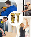 Various uses of Heavy Duty Expansion Screw Set For Cabinets And Walls Easy Install Reinforcement For Tiles Stone Wood Concrete Plasterboard Hollow Walls Wardrobe Doors And Kitchen Bathroom Fixtures