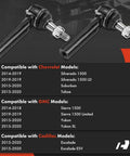 Front Outer Tie Rod End Fits Chevy Tahoe Silverado 1500 Suburban GMC Yukon Yukon XL Sierra 1500 Sierra 1500 Limited Cadillac Escalade Escalade ESV 2014 Through 2020 To Help Fix Uneven Tire Wear And Steering Vibration, black steel pair