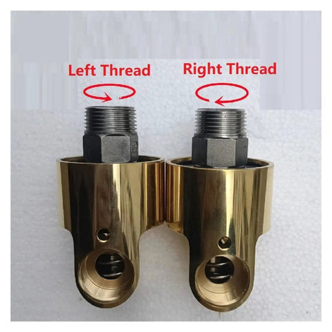 360 Degree Rotating Joint Brass Spray Connector For Water Air And Oil Systems Three Quarter Inch DN20 Right Thread Swivel Coupling 360 Rotary Union Heavy Duty Hose Adapter For Spray Guns And Machinery, left and right thread