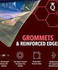Rugged 10x12 Heavy Duty Tarp Waterproof 200 GSM 20 Mil UV Resistant For Camping Cars Tents Outdoor Furniture Painting with grommets