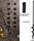 4 Pack Garden Auger Drill Bits Set For Post Holes And Planting Bulbs And Trees Heavy Duty Steel Corrosion Resistant Spiral Bits 1.6x16.5