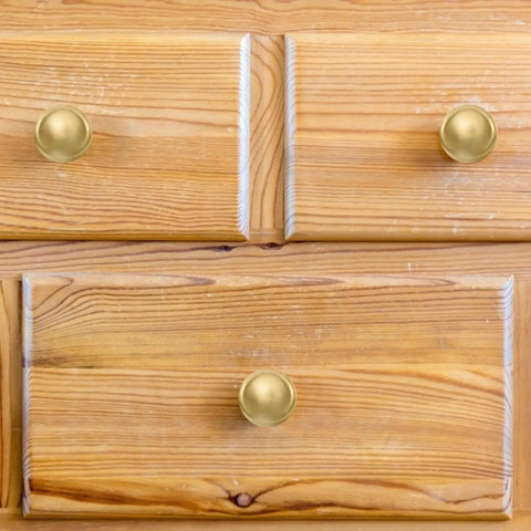 Slick Brushed Matte Brass Cabinet Handle And Drawer Pull Knob 2.8 Cm Single Hole on wooden drawers