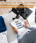 Person using Dope Heat Press Pillow Kit 18 Pieces With 4 Size Pillows, 4 PTFE Sheets, 2 Heat Resistant Tapes, And 8 Size T Shirt Ruler Guides