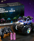 1 18 Scale RC Monster Truck For Kids With 4WD Drive Music Mist Spray And LED Lights, remote control and box