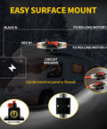 Easy surface mount illustration for 150 Amp Manual Reset DC Circuit Breaker Waterproof Inline Fuse Holder for auto RV marine boat truck and solar systems 12-48V 3-15 AWG overload protection pack of 2.