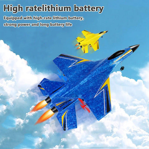 Easy To Fly Foam Remote Control Airplane For Beginners And Adults, 360 Degree Flip Glider Aircraft, Remote Control Plane In Blue with lithium battery